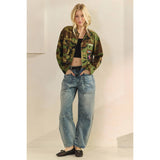 Camo Sequins Contrast Jacket: Camo Sequin / M