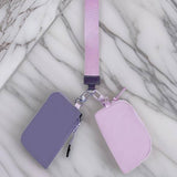 ,,,.0810 Dual Pouch Wristlet Keychain Wallet SI-26443: WHITE/MINT-169228 / OS
