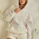 Floral textured oversized Hoodie