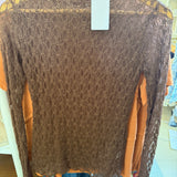 Brown Long Sleeve Mesh