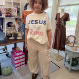 Mineral washed Beige pants