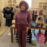 Ruched pocket zipper jacket
