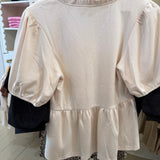 Short Sleeve Ruffle Blouse
