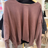 Mineral Washed Open Back Waffle