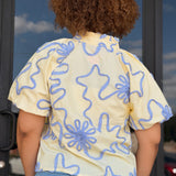 Flower Embroidered Blouse