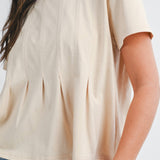 8613HK Pleated Swing Tee Top