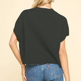 DROPPED SHOULDER SWEATER TOP BLUE / M