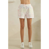 Floral textured lounge shorts