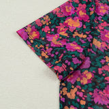 Spring Western Retro Floral Printed Mock Neck Mesh Top (S-4X: Multi-Colored / 1X