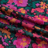 Spring Western Retro Floral Printed Mock Neck Mesh Top (S-4X: Multi-Colored / 1X