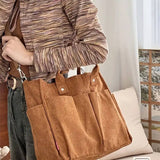 Fall Corduroy Tote Bags: Ginger Yellow