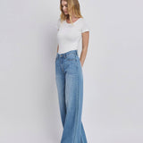 SUPER HIGH RISE WIDE LEG JEANS V3567: KUDOS / 27