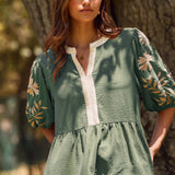 Solid Airflow Peplum Blouse : Mocha / L