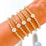 Initial Gold Bracelet: B