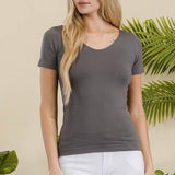 Seamless Reversible V-Neck Short Sleeve Top