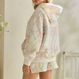 Floral textured oversized Hoodie
