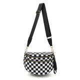 CROSSBODY ZIPPER REMOVAL STRAP SLING BUM BAG | 40P593: Black Solid