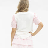 Pearl "He is Risen" on White Princess Top: White / S