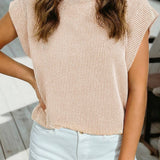 Spring 2026Twisted Rib Wide Sleeve Crew Neck T Shirt (S-2XL): Dark Khaki / XL