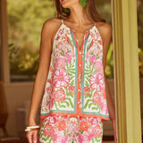 Border Print Shorts : Sweet Pea / L
