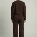 Essential Cropped Top and Seam Detail Patch Pocket Pants Set