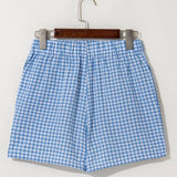 66 Gingham Printed High Waist Shorts (S-XL)