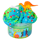 "Dinosaur World" Cloud Fluff Slime with Charms