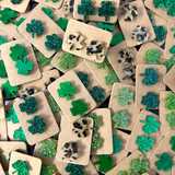 🍀 OMG! Shamrock Acrylic Stud Earrings 🍀: 1 Pair