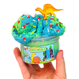 "Dinosaur World" Cloud Fluff Slime with Charms