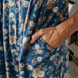 Vintage Rose Print Pleated Denim Overall Jumpsuit (S-XL)
