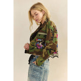Camo Sequins Contrast Jacket: Camo Sequin / S