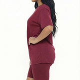 Loose Fit Top & Bike Shorts Set