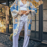 Granny Square Crochet Patchwork Duster Cardigan
