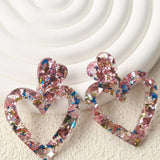 Valentine's Day Heart Shape Earrings ZK662: Multi / One Size