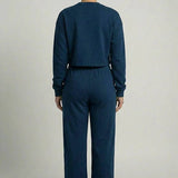 Essential Cropped Top and Seam Detail Patch Pocket Pants Set