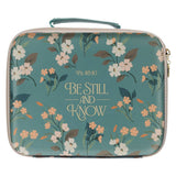 Bible Organizer Hardcover Green Floral Be Still Ps. 46:10