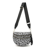 CROSSBODY ZIPPER REMOVAL STRAP SLING BUM BAG | 40P593: Brown