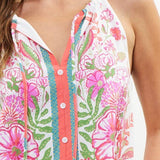 Sleeveless Border Print Top: Sweet Pea / S