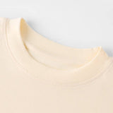 Essential basic plain fitted cotton blend crewneck tee