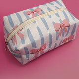 STRAWBERRY WESTERN BOW MAKEUP COSMETIC POUCH BAG | 40P544: RED STRAWBERRY