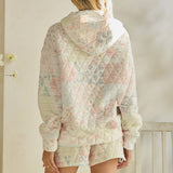 Floral textured oversized Hoodie